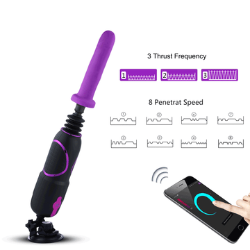 HISMITH Pro Traveler 2.0 Mini Sex Machine / App Remote Control KlicLok Sex Machine Gun with Suction Cup and Silicone Dildo - EVE's SECRETS